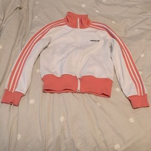 🌸 Pink and White Adidas Just Dance Track Jacket